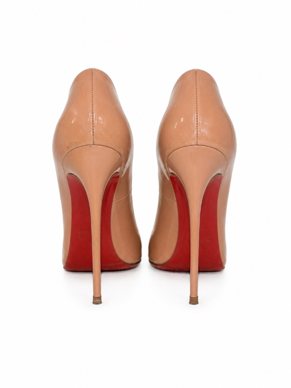 Christian Louboutin So Kate 120 Nude Patent Leather Pumps - Picture 4 of 8